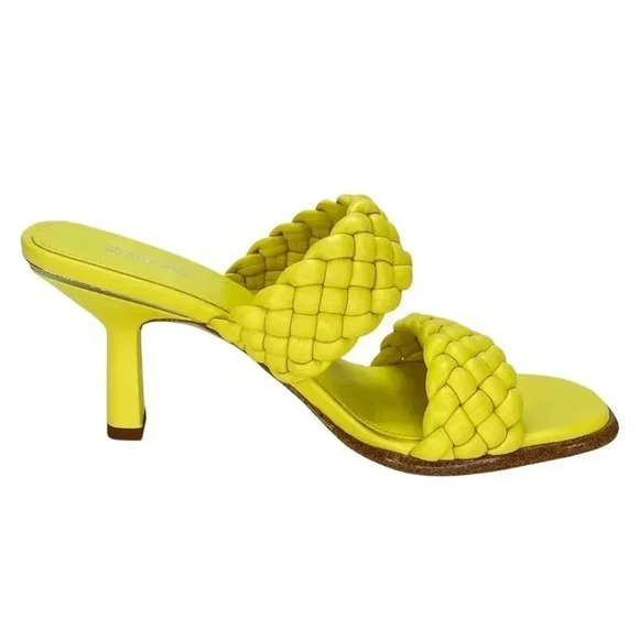 MICHAEL Michael Kors Amelia Lime Nappa Faux Leather Womens Heels Size 6.5M - Picture 4 of 14